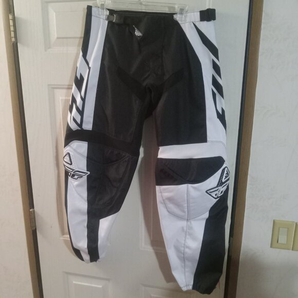 Fly Racing Men's F-16 Moto Racing Pants Size 36 Black/White - Picture 3 of 7